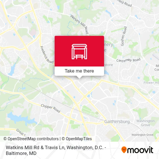 Watkins Mill Rd & Travis Ln map