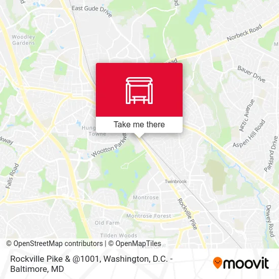 Rockville Pike & @1001 map
