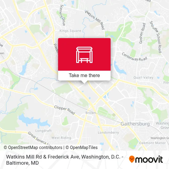 Watkins Mill Rd & Frederick Ave map