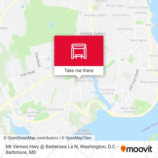 Mt Vernon Hwy @ Battersea La N map