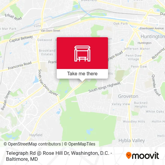 Telegraph Rd @ Rose Hill Dr map
