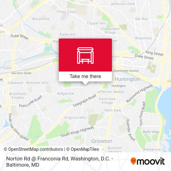 Norton Rd @ Franconia Rd map