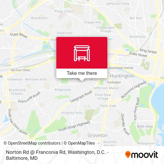 Norton Rd @ Franconia Rd map