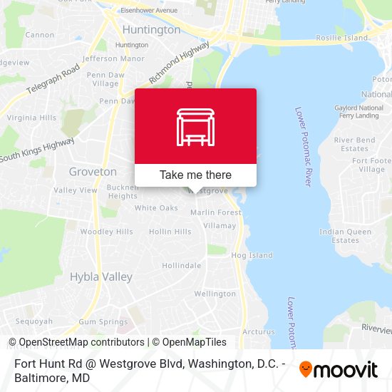 Mapa de Fort Hunt Rd @ Westgrove Blvd