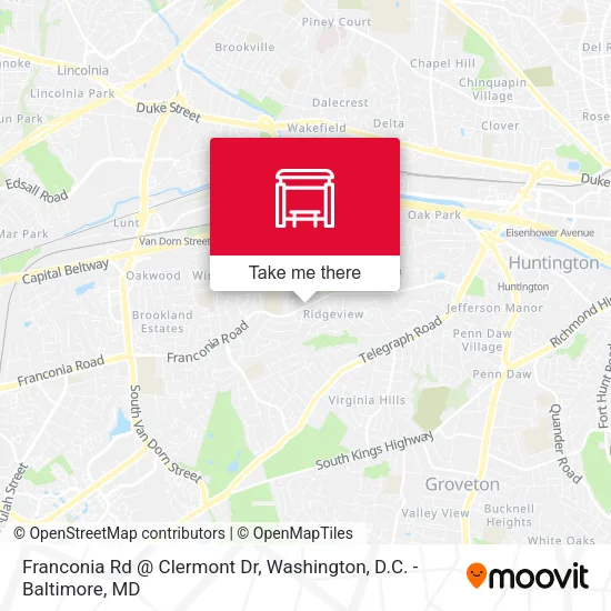 Franconia Rd @ Clermont Dr map