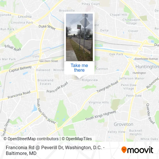 Franconia Rd @ Peverill Dr map