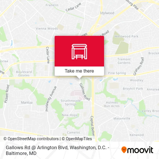 Gallows Rd @ Arlington Blvd map