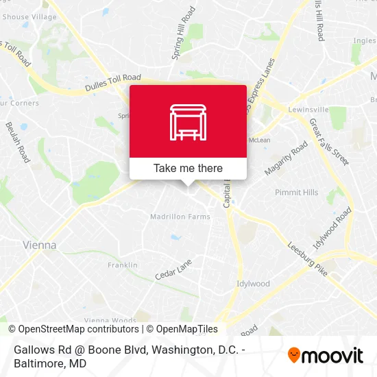 Mapa de Gallows Rd @ Boone Blvd