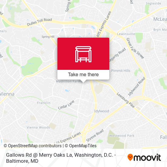 Gallows Rd @ Merry Oaks La map