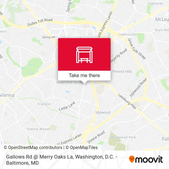 Gallows Rd @ Merry Oaks La map