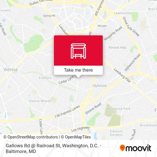 Mapa de Gallows Rd @ Railroad St