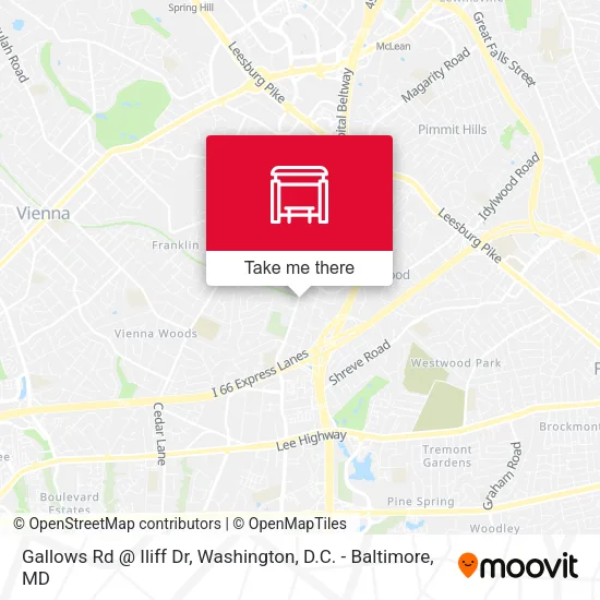 Gallows Rd @ Iliff Dr map