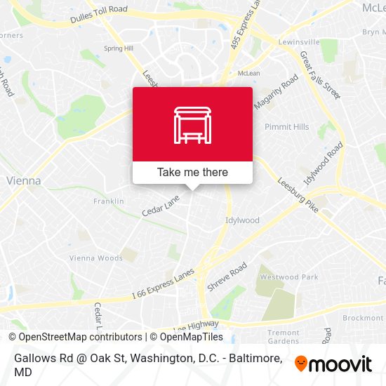 Mapa de Gallows Rd @ Oak St