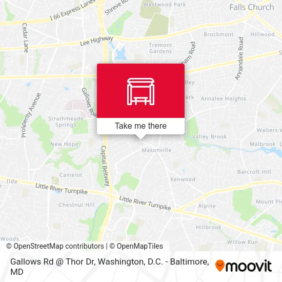 Gallows Rd @ Thor Dr map