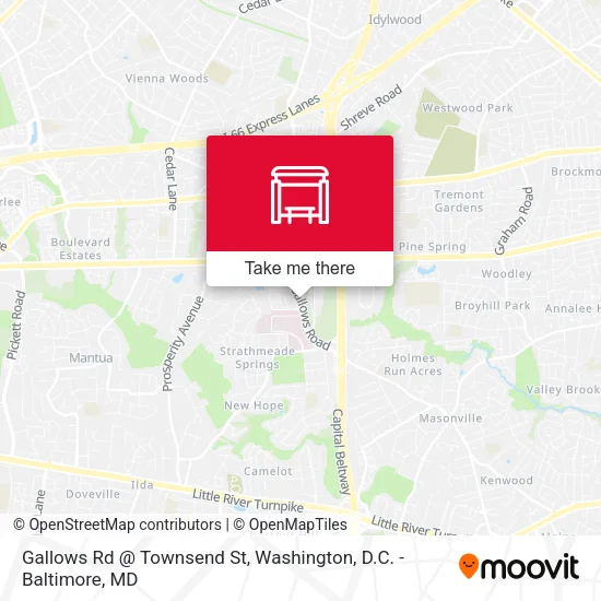 Gallows Rd @ Townsend St map