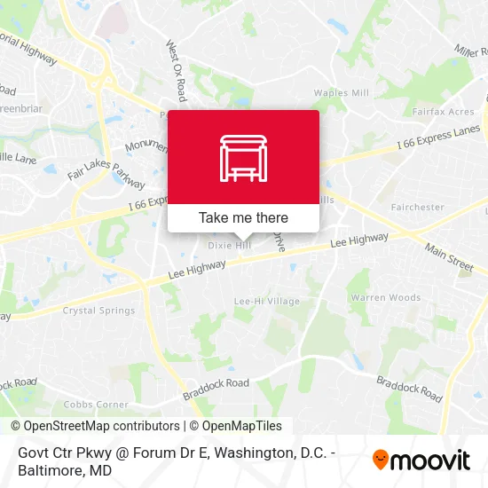 Govt Ctr Pkwy @ Forum Dr E map