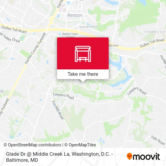 Glade Dr @ Middle Creek La map