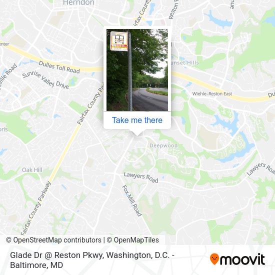 Glade Dr @ Reston Pkwy map