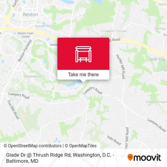 Glade Dr @ Thrush Ridge Rd map