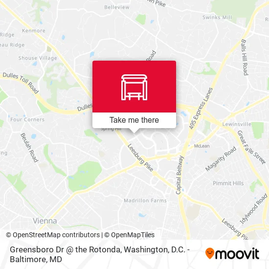 Mapa de Greensboro Dr @ the Rotonda