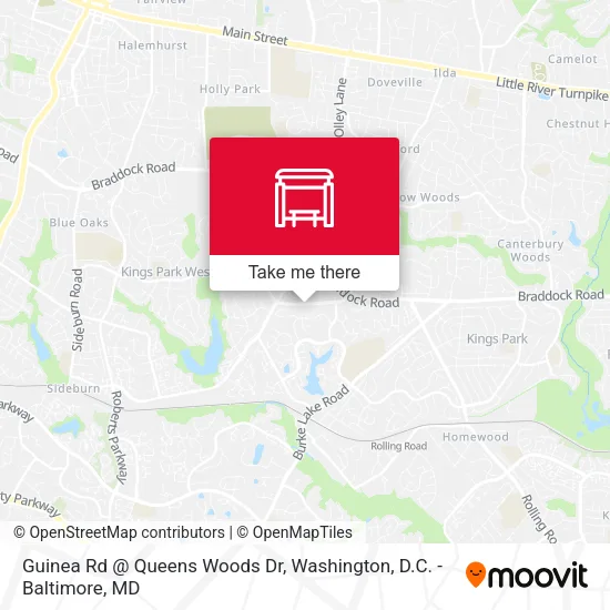 Guinea Rd @ Queens Woods Dr map