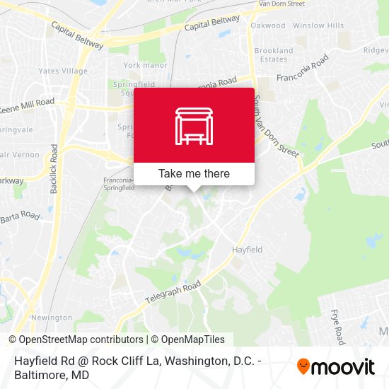 Hayfield Rd @ Rock Cliff La map
