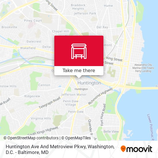 Mapa de Huntington Ave And Metroview Pkwy