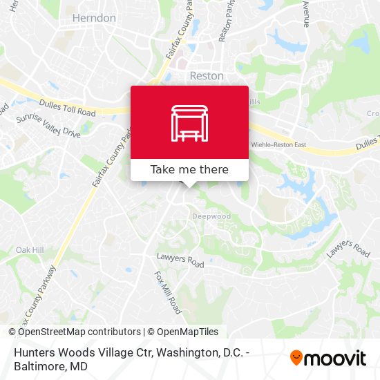 Hunters Woods Village Ctr map