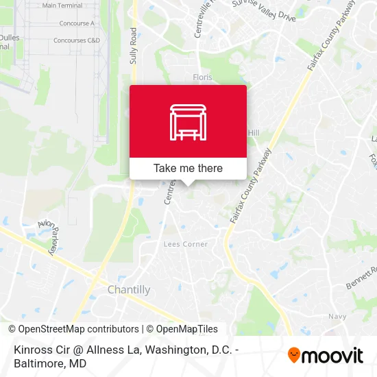 Kinross Cir @ Allness La map
