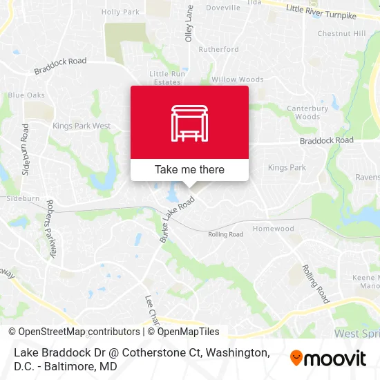 Lake Braddock Dr @ Cotherstone Ct map