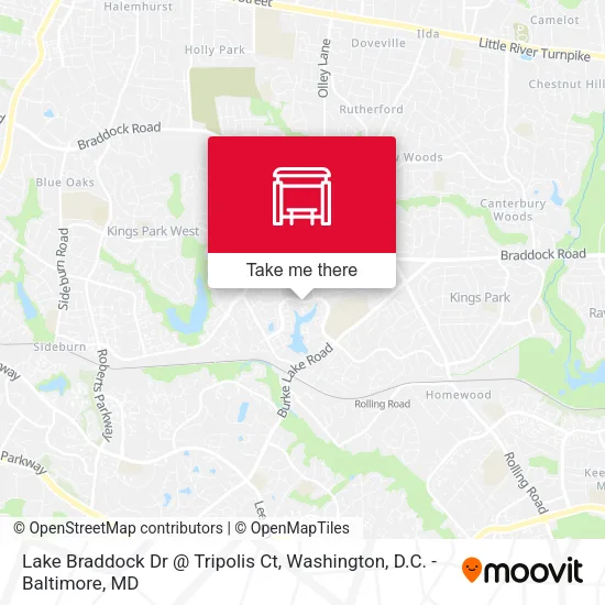 Lake Braddock Dr @ Tripolis Ct map