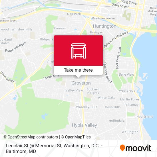 Lenclair St @ Memorial St map