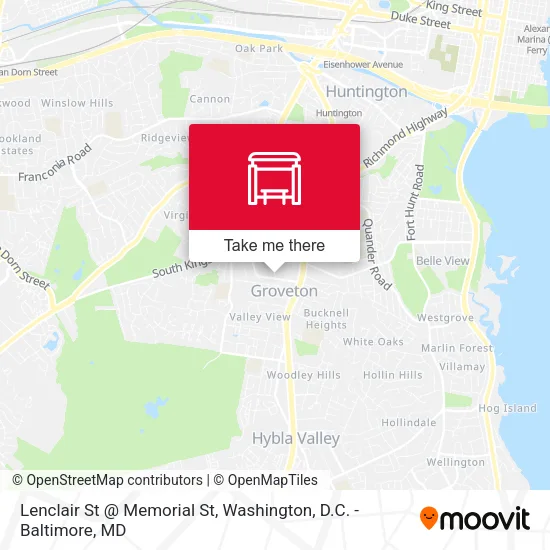 Lenclair St @ Memorial St map