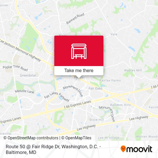 Mapa de Route 50 @ Fair Ridge Dr