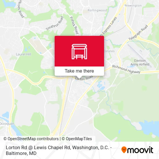 Lorton Rd @ Lewis Chapel Rd map