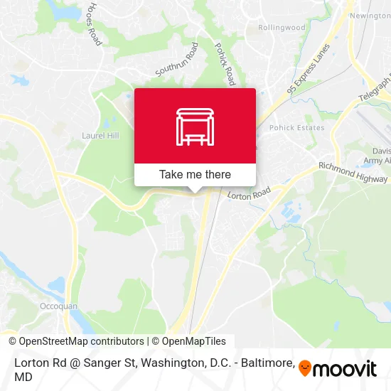 Mapa de Lorton Rd @ Sanger St