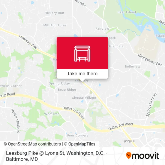 Leesburg Pike @ Lyons St map