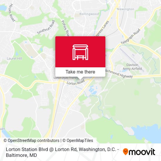 Lorton Station Blvd @ Lorton Rd map