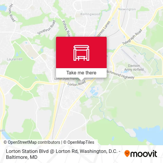 Lorton Station Blvd @ Lorton Rd map