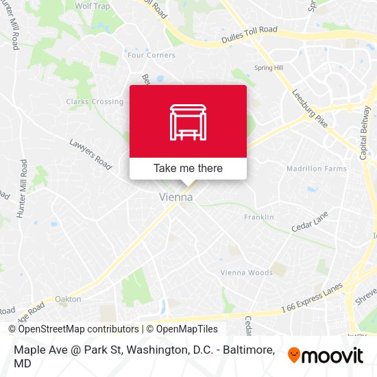 Maple Ave @ Park St map