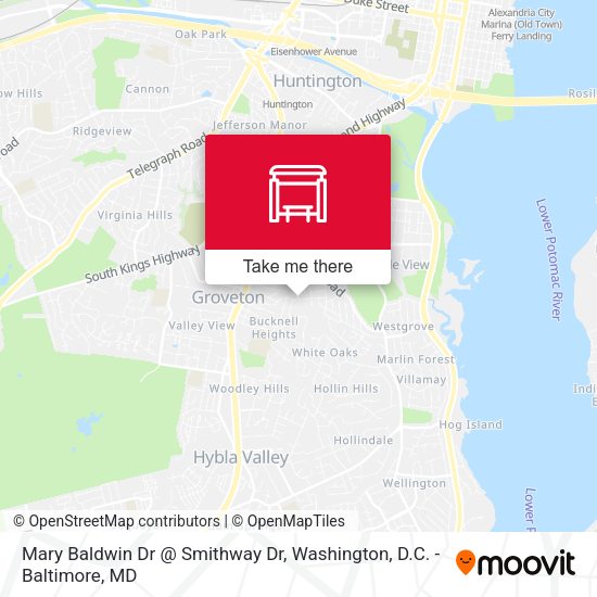 Mary Baldwin Dr @ Smithway Dr map