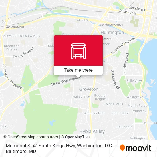 Memorial St @ South Kings Hwy map