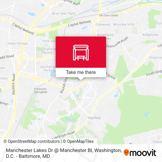 Manchester Lakes Dr @ Manchester Bl map