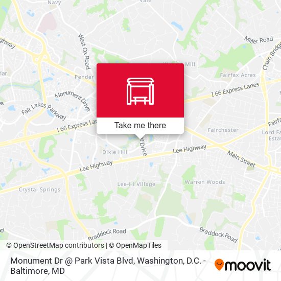 Mapa de Monument Dr @ Park Vista Blvd