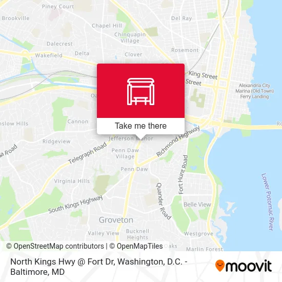 North Kings Hwy @ Fort Dr map