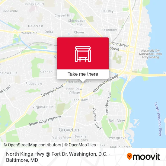 North Kings Hwy @ Fort Dr map