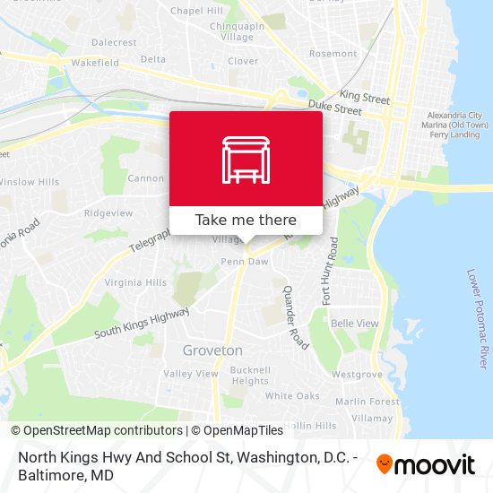 North Kings Hwy And School St map