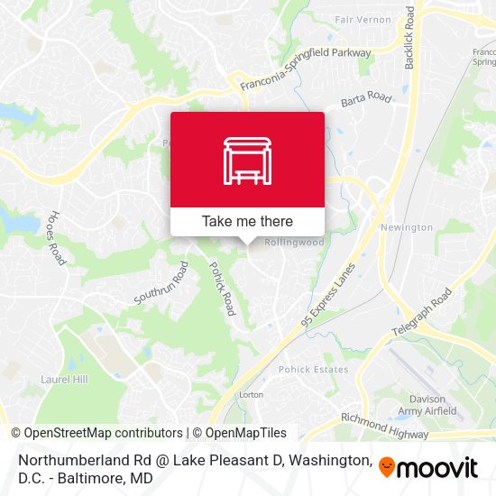 Northumberland Rd @ Lake Pleasant D map