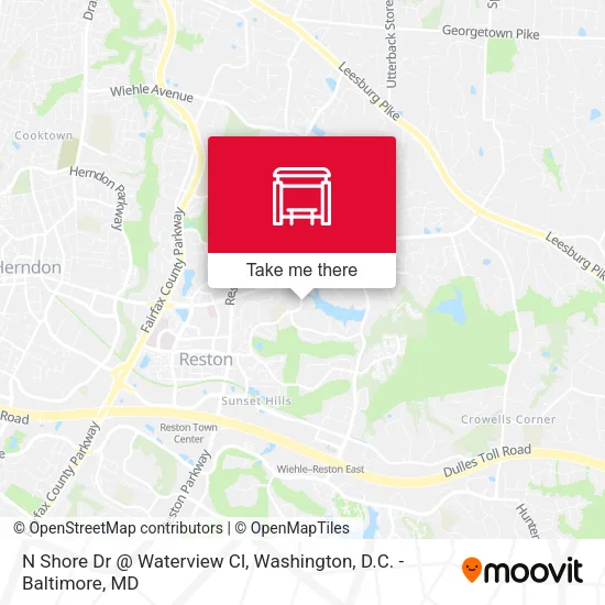 N Shore Dr @ Waterview Cl map