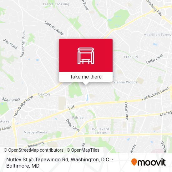 Nutley St @ Tapawingo Rd map